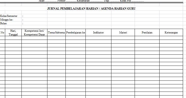 Agenda Harian Guru